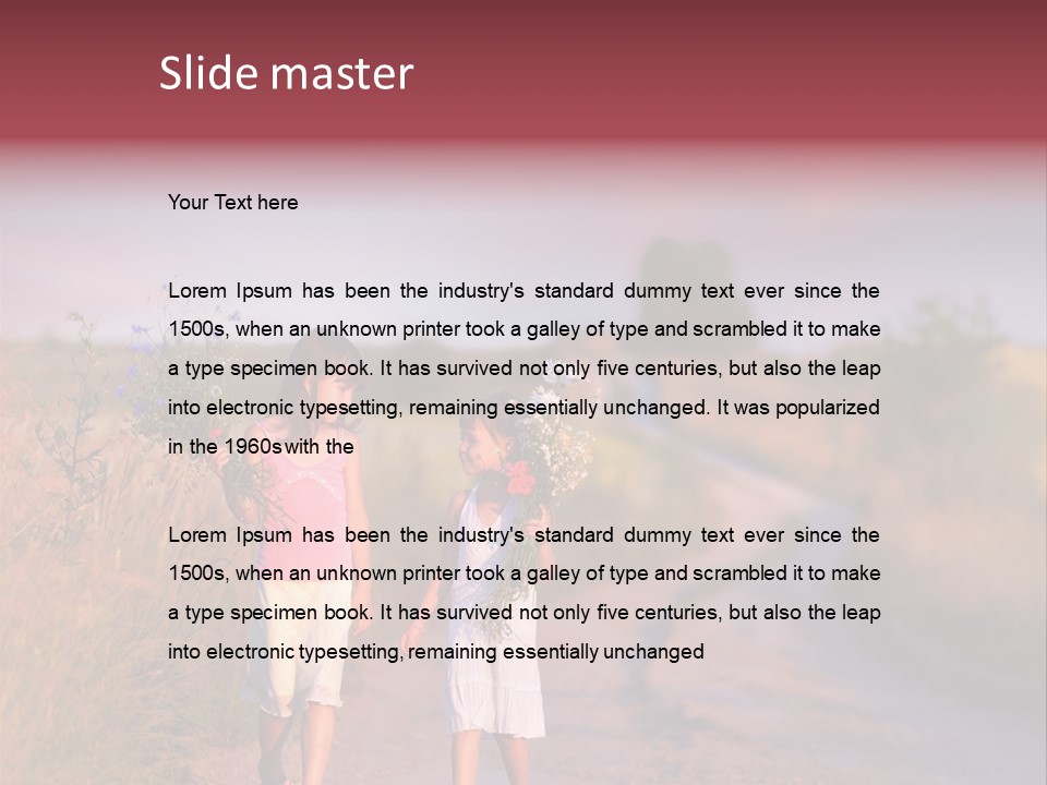 Child Poppy Love PowerPoint Template