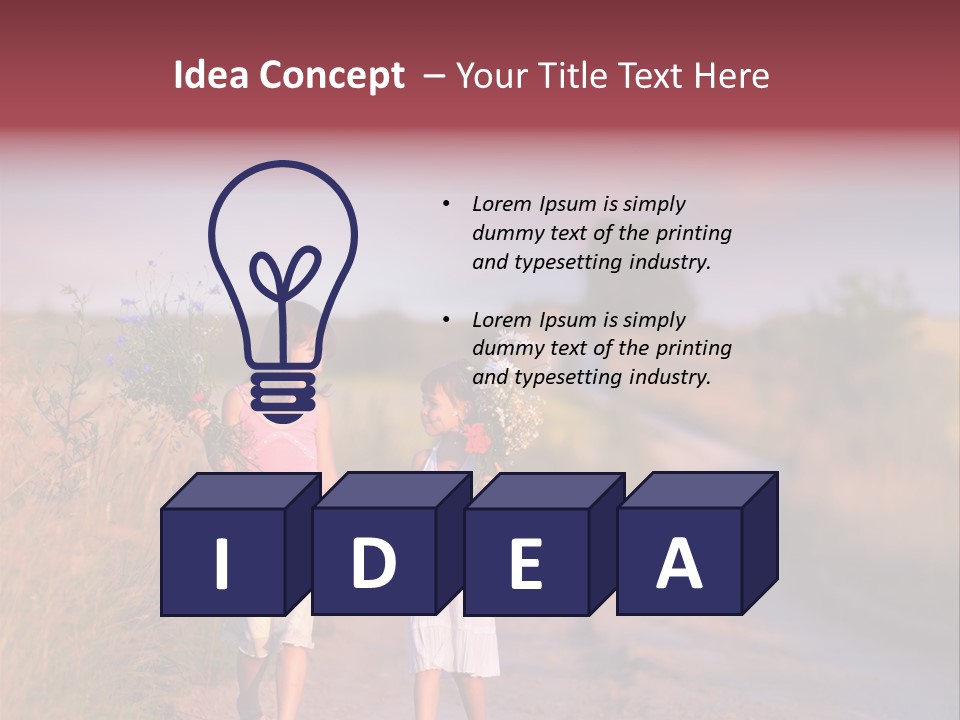 Child Poppy Love PowerPoint Template