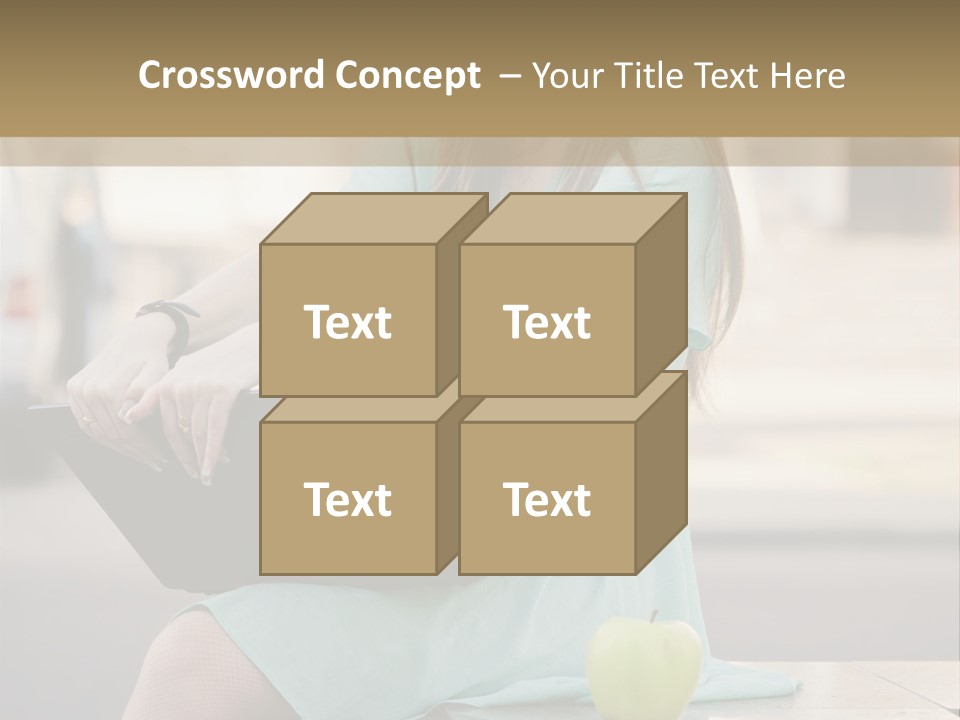 Studying Sitting Cute PowerPoint Template