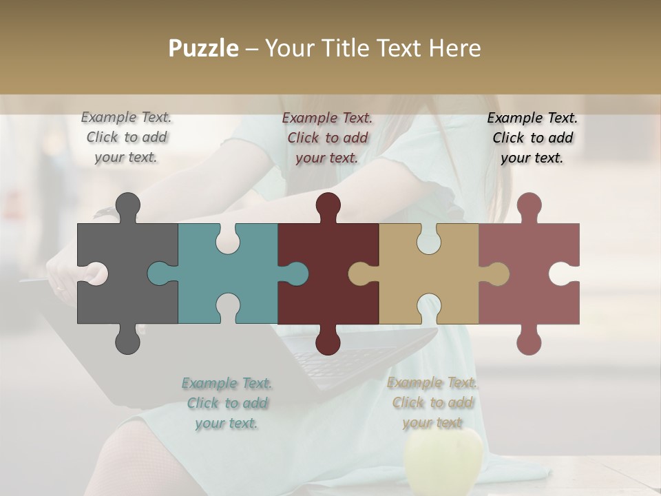 Studying Sitting Cute PowerPoint Template