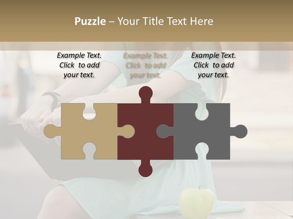 Studying Sitting Cute PowerPoint Template