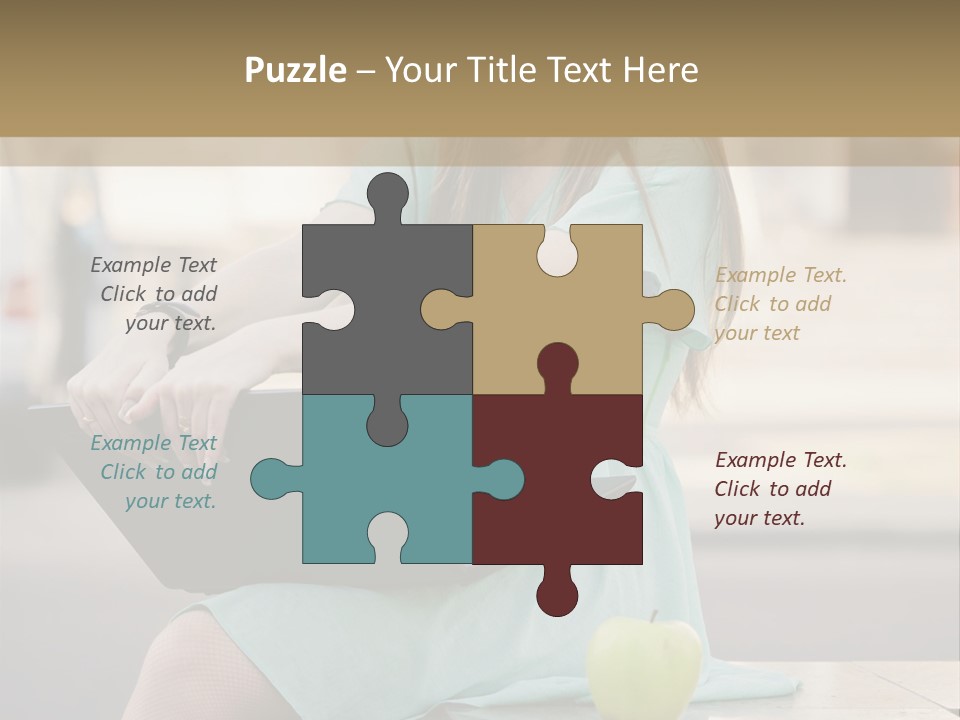 Studying Sitting Cute PowerPoint Template