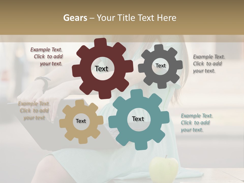 Studying Sitting Cute PowerPoint Template