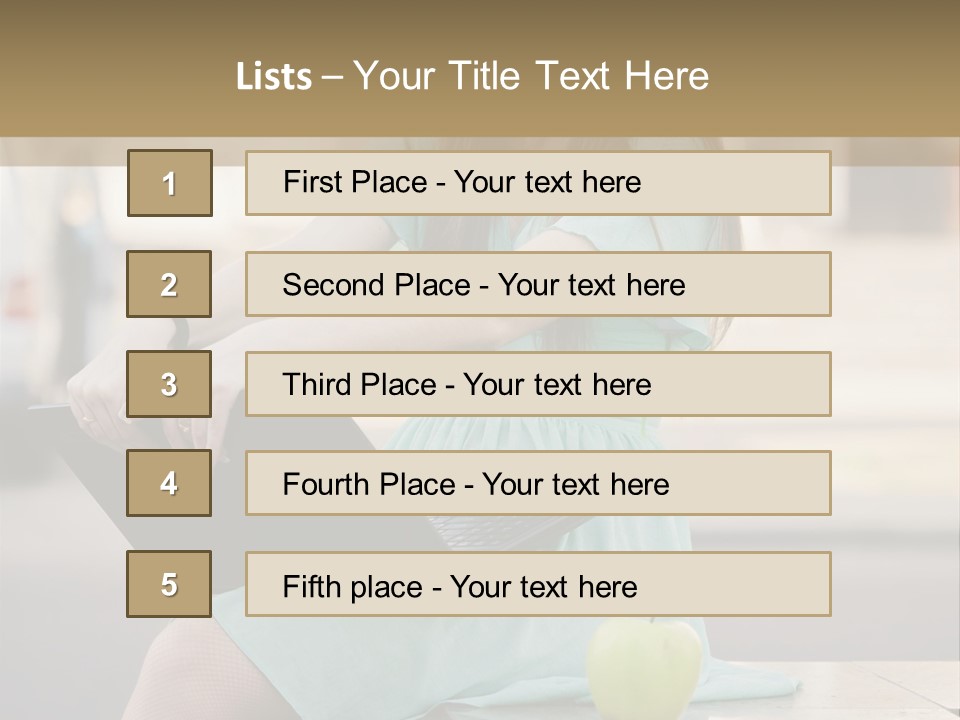Studying Sitting Cute PowerPoint Template