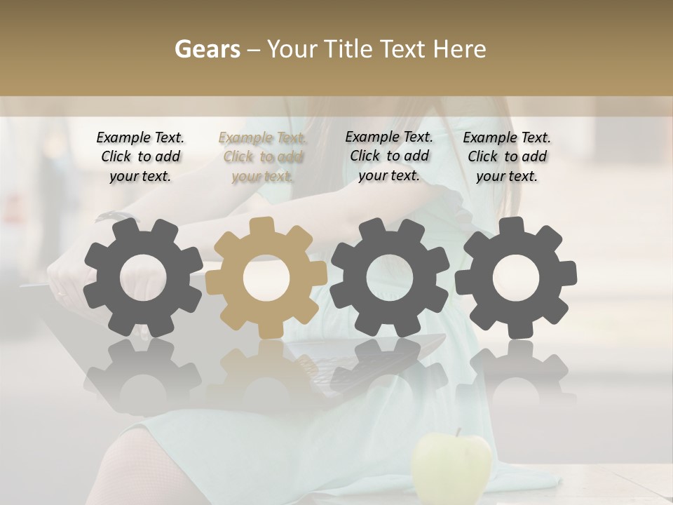 Studying Sitting Cute PowerPoint Template