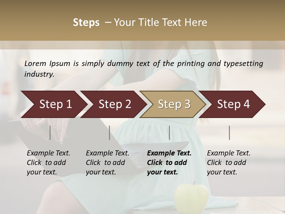 Studying Sitting Cute PowerPoint Template