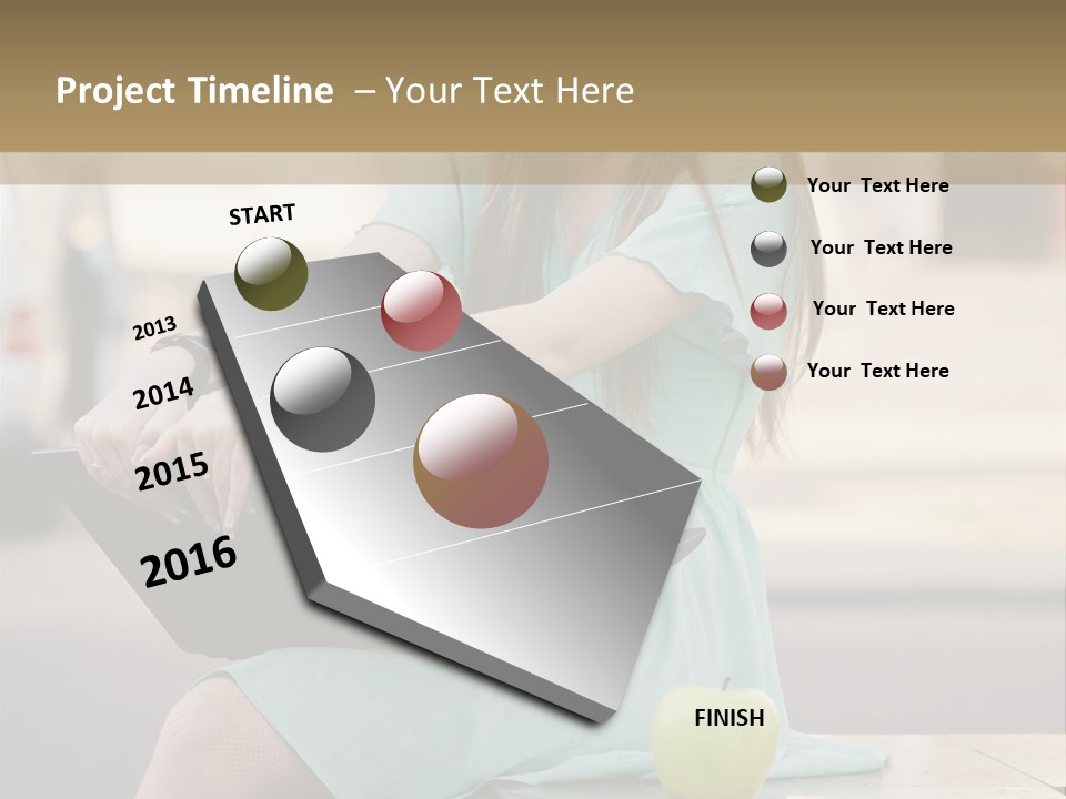 Studying Sitting Cute PowerPoint Template