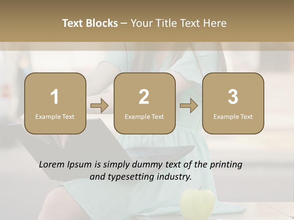 Studying Sitting Cute PowerPoint Template