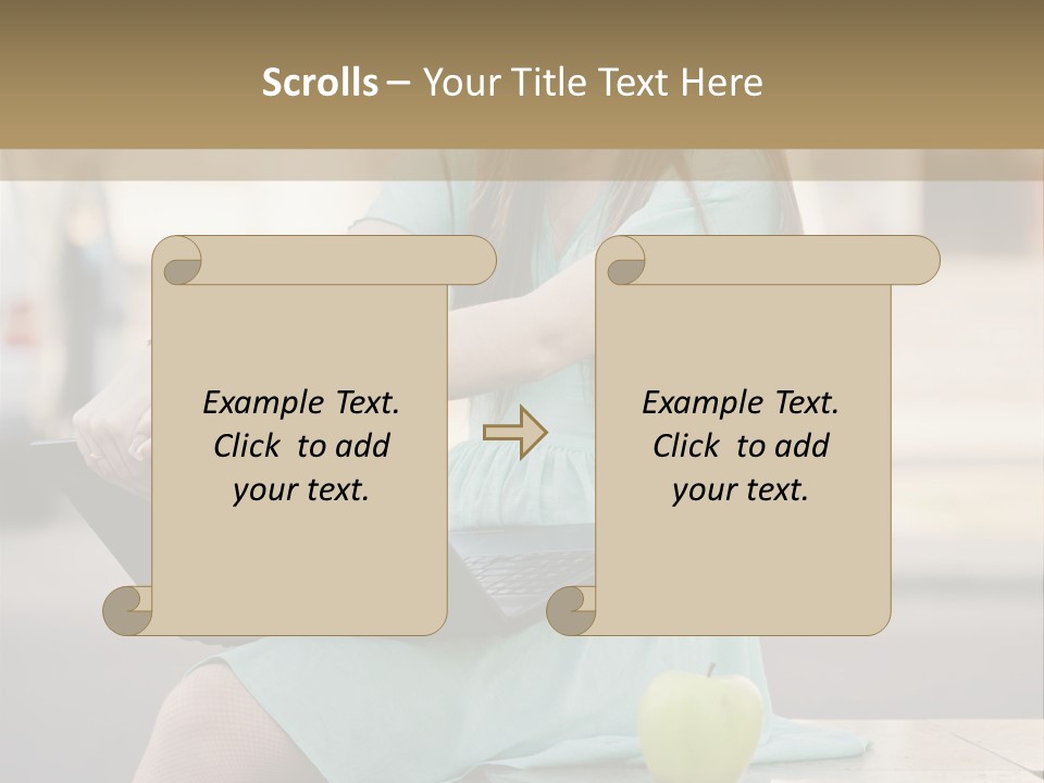 Studying Sitting Cute PowerPoint Template