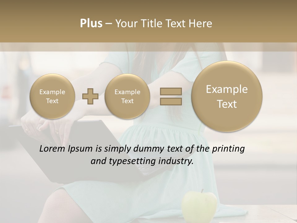 Studying Sitting Cute PowerPoint Template