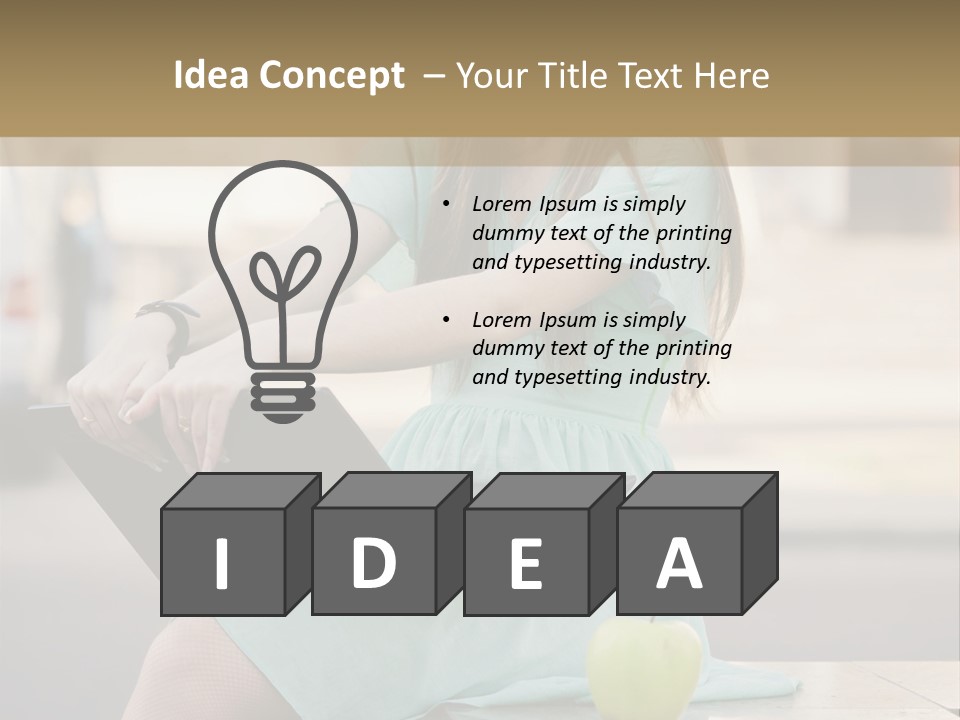 Studying Sitting Cute PowerPoint Template