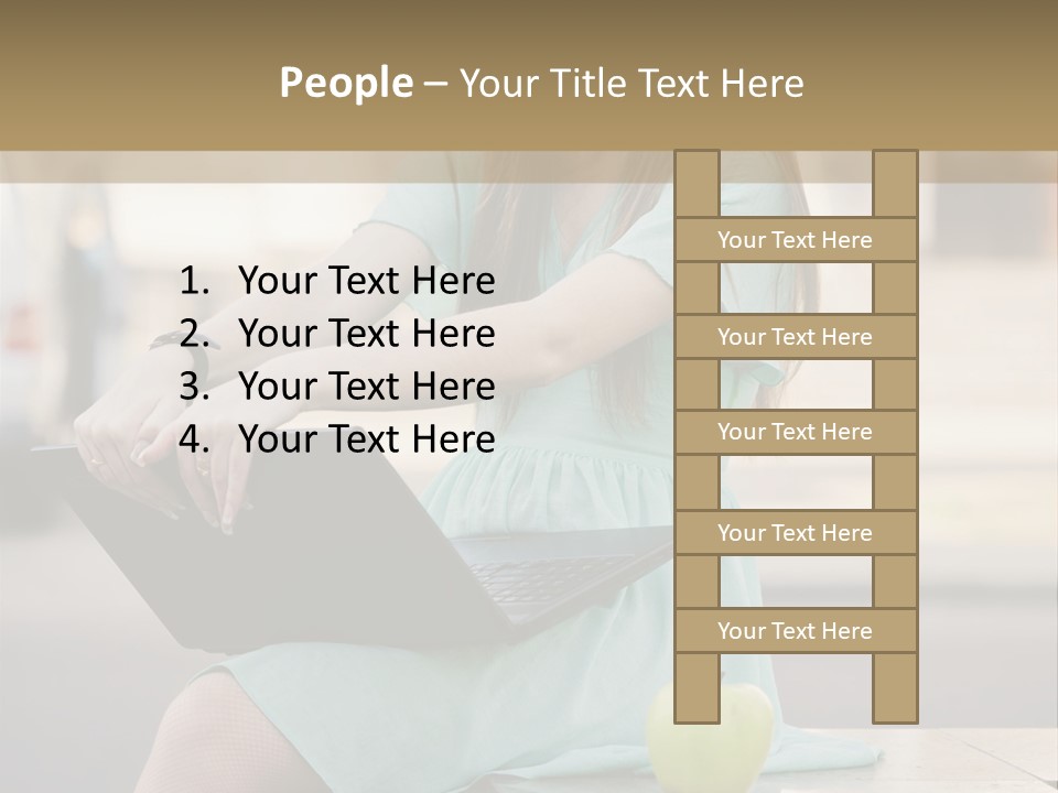 Studying Sitting Cute PowerPoint Template