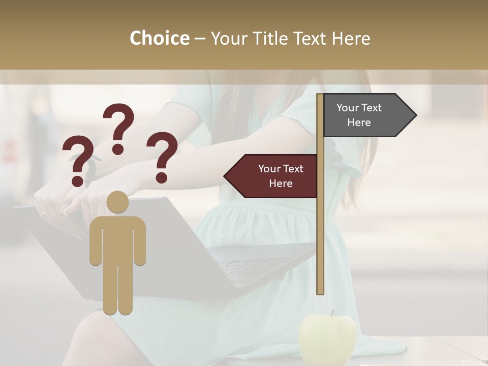 Studying Sitting Cute PowerPoint Template