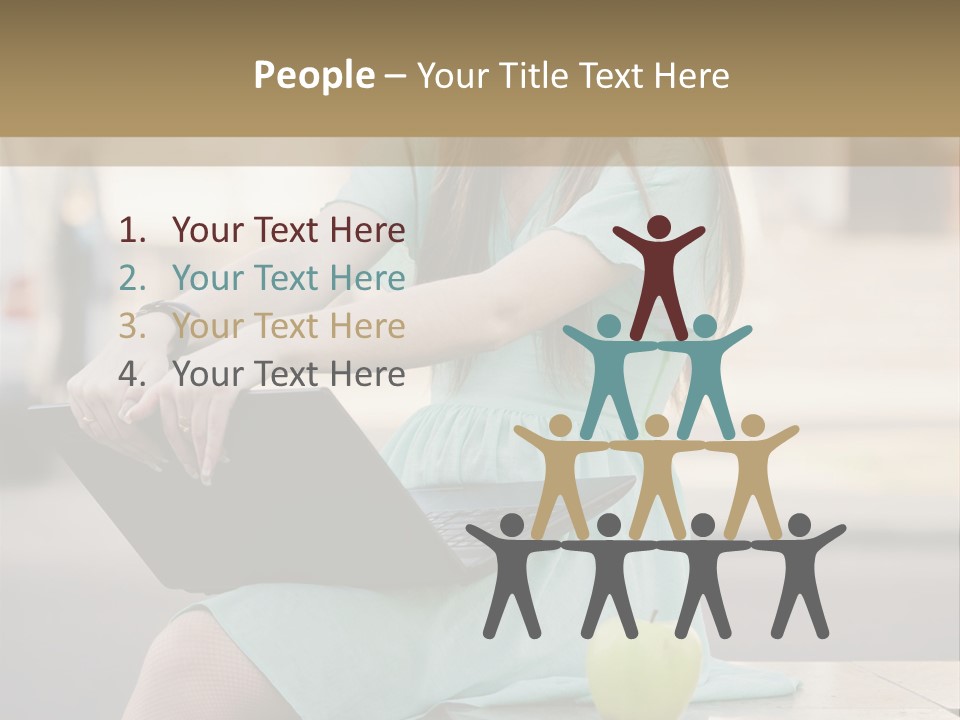 Studying Sitting Cute PowerPoint Template