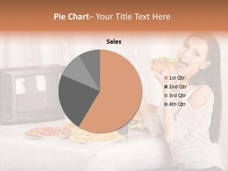 Fastfood Nutrition Girl PowerPoint Template