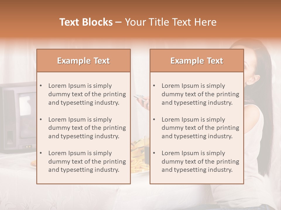 Fastfood Nutrition Girl PowerPoint Template