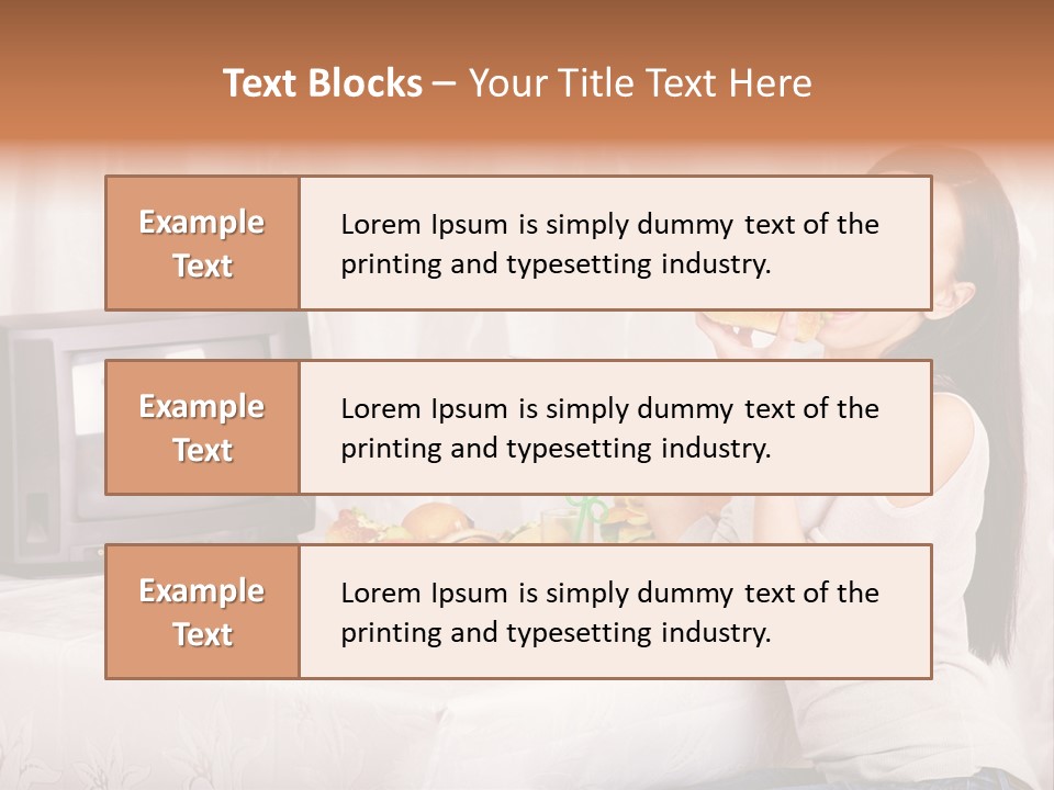 Fastfood Nutrition Girl PowerPoint Template