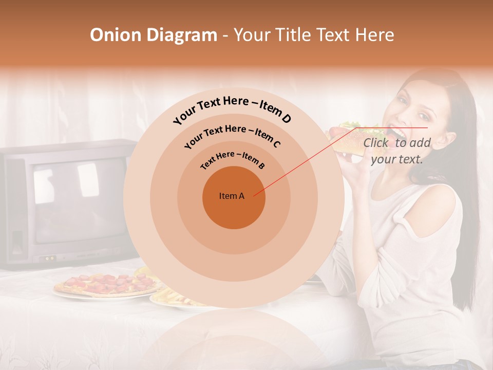 Fastfood Nutrition Girl PowerPoint Template