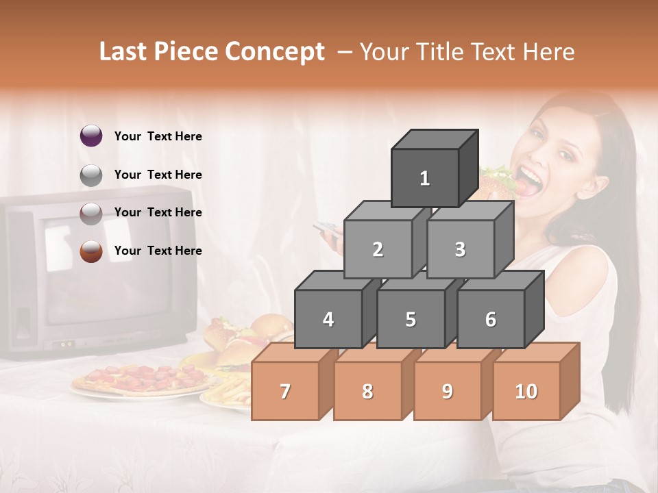 Fastfood Nutrition Girl PowerPoint Template