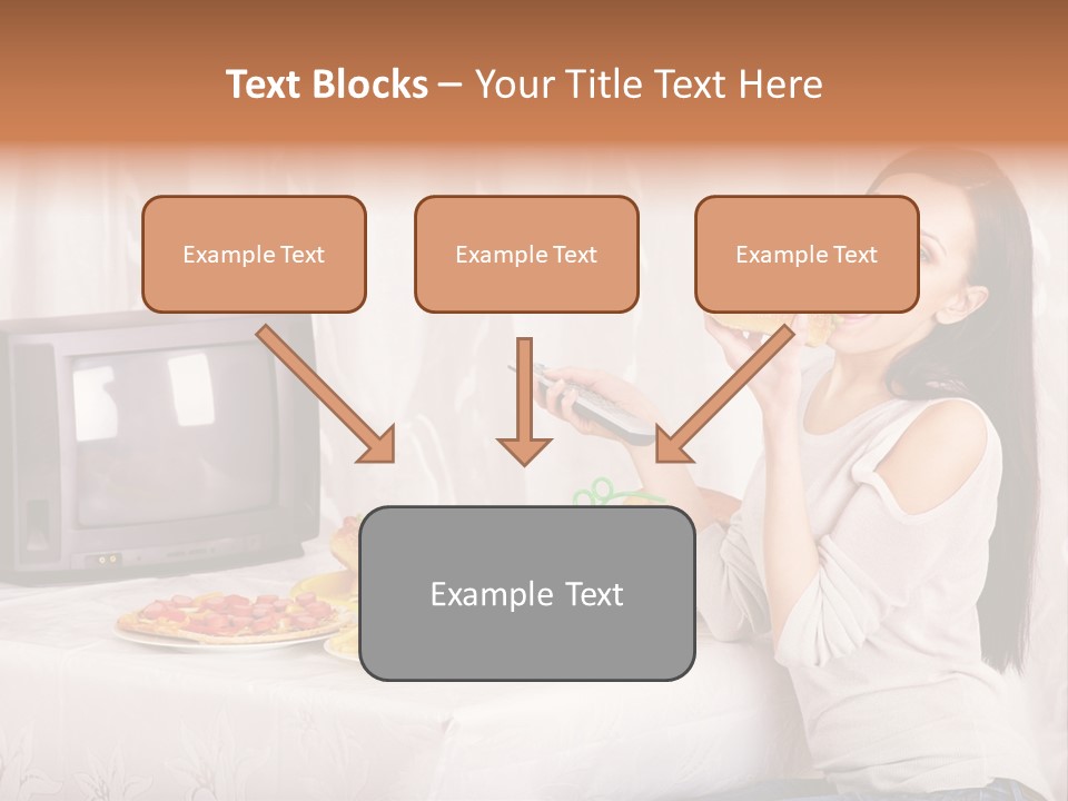Fastfood Nutrition Girl PowerPoint Template