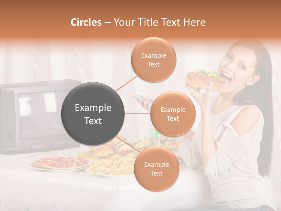 Fastfood Nutrition Girl PowerPoint Template