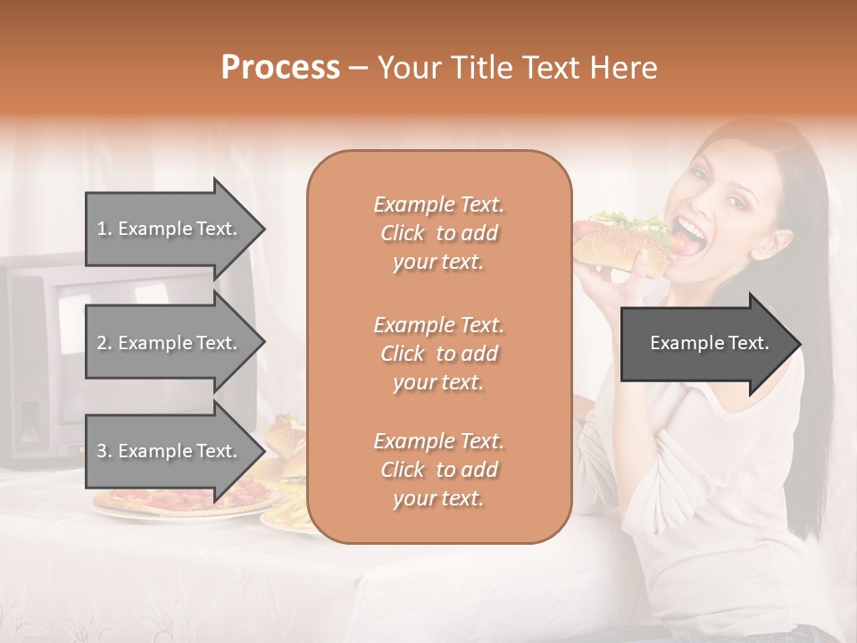Fastfood Nutrition Girl PowerPoint Template