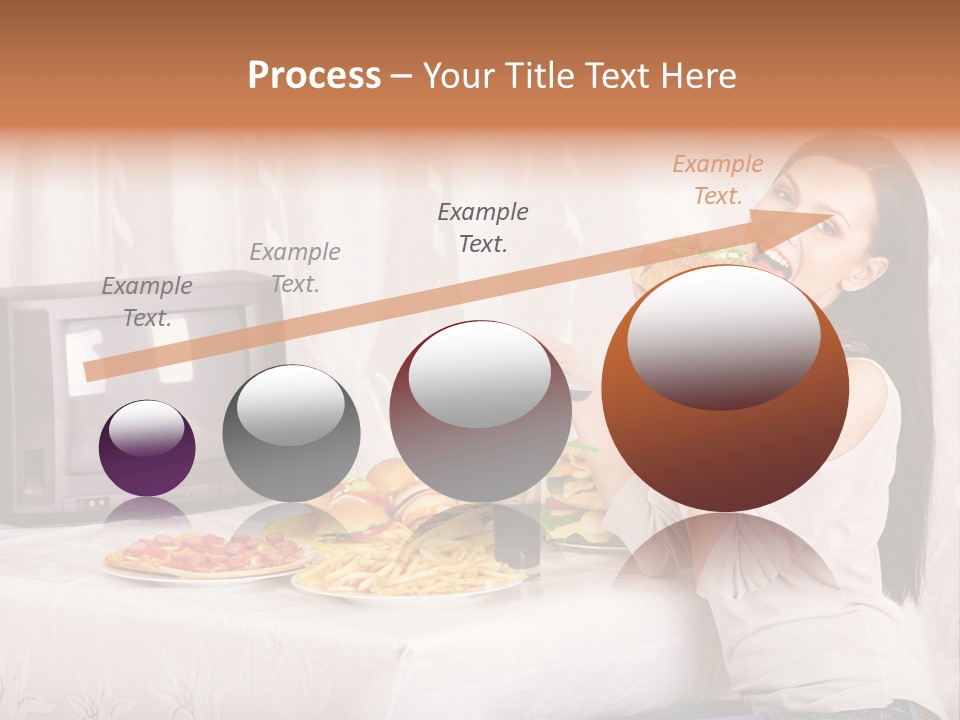 Fastfood Nutrition Girl PowerPoint Template