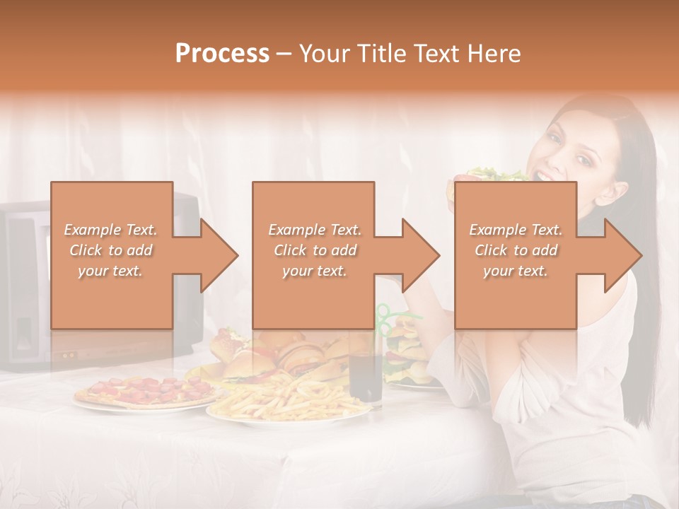 Fastfood Nutrition Girl PowerPoint Template