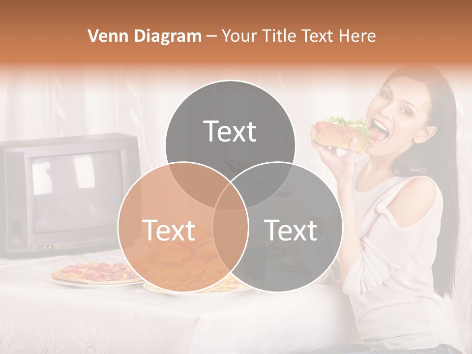 Fastfood Nutrition Girl PowerPoint Template