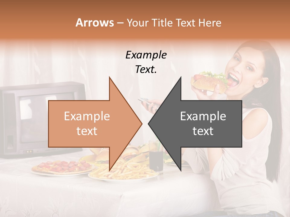 Fastfood Nutrition Girl PowerPoint Template