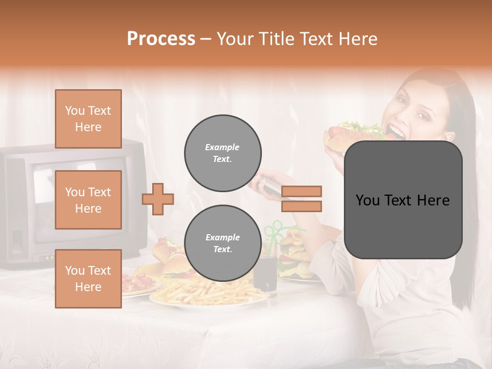 Fastfood Nutrition Girl PowerPoint Template