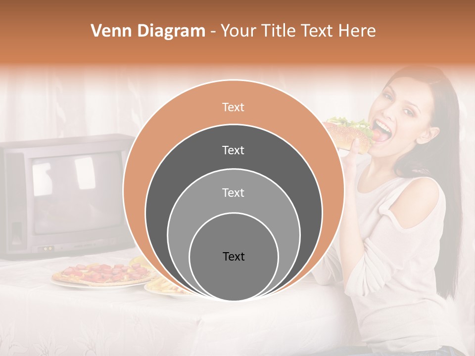 Fastfood Nutrition Girl PowerPoint Template