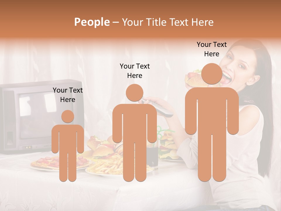 Fastfood Nutrition Girl PowerPoint Template