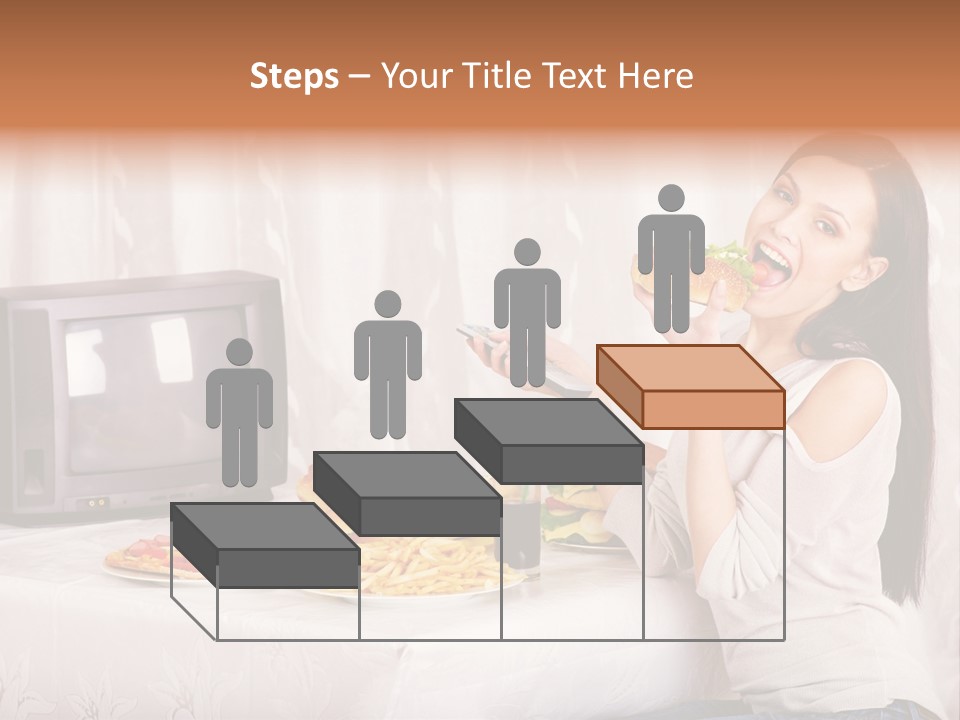 Fastfood Nutrition Girl PowerPoint Template