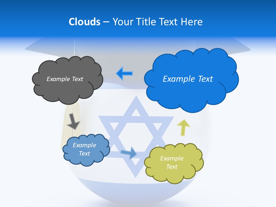 Ribbon Celebration White PowerPoint Template