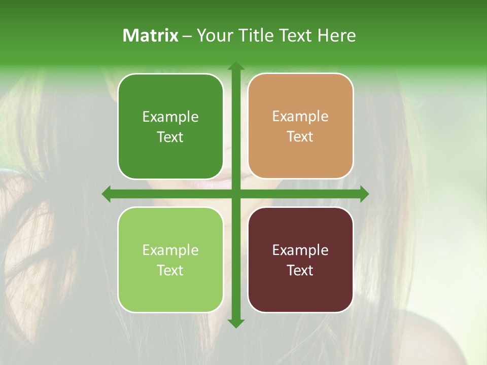 Eyes Woman Hair PowerPoint Template