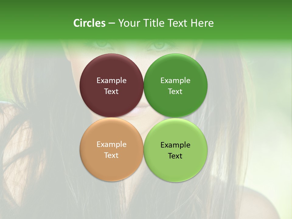 Eyes Woman Hair PowerPoint Template