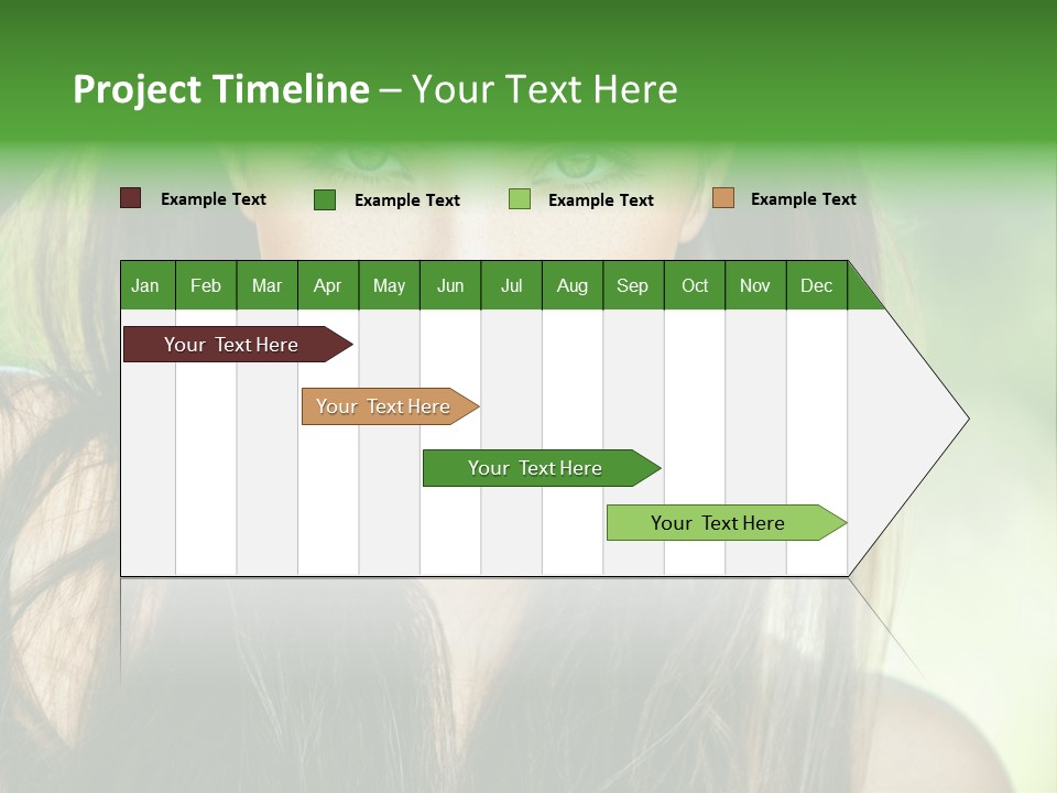 Eyes Woman Hair PowerPoint Template