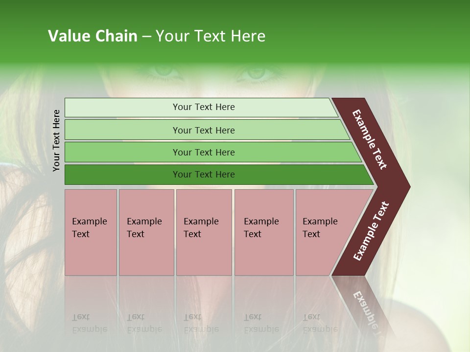 Eyes Woman Hair PowerPoint Template