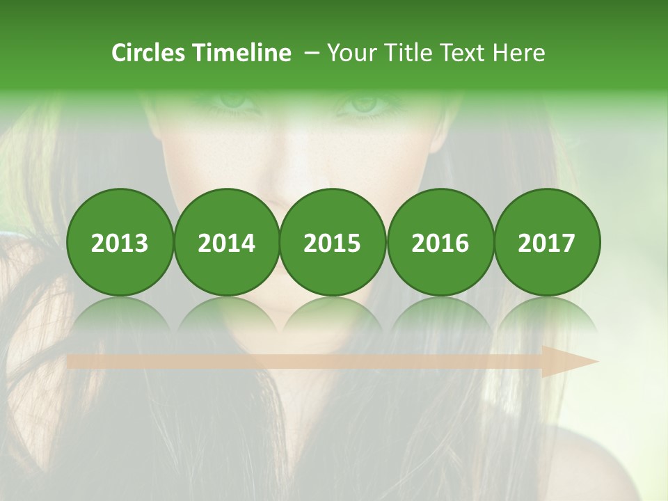 Eyes Woman Hair PowerPoint Template