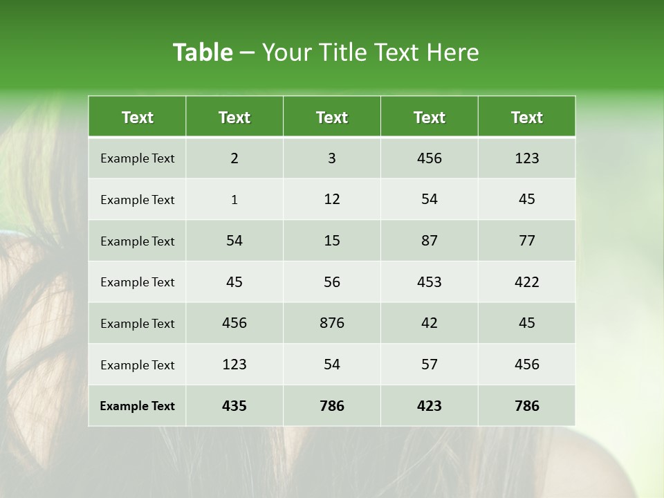 Eyes Woman Hair PowerPoint Template