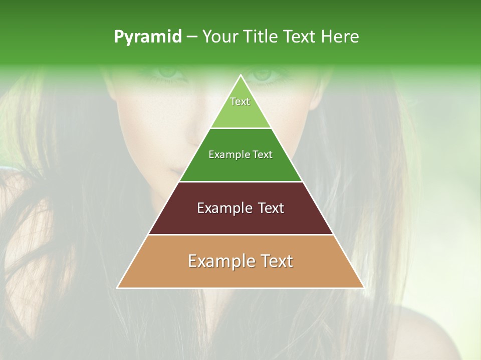 Eyes Woman Hair PowerPoint Template