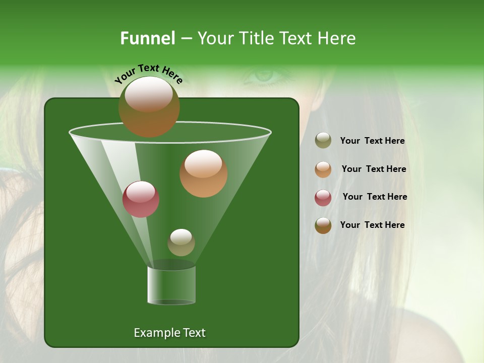 Eyes Woman Hair PowerPoint Template