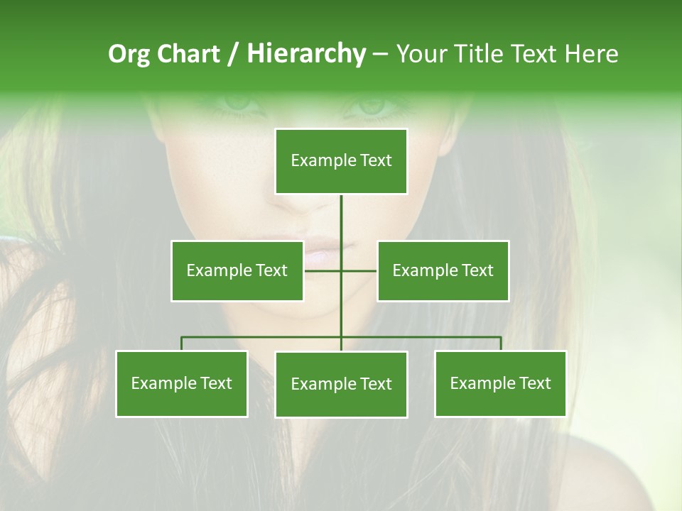 Eyes Woman Hair PowerPoint Template