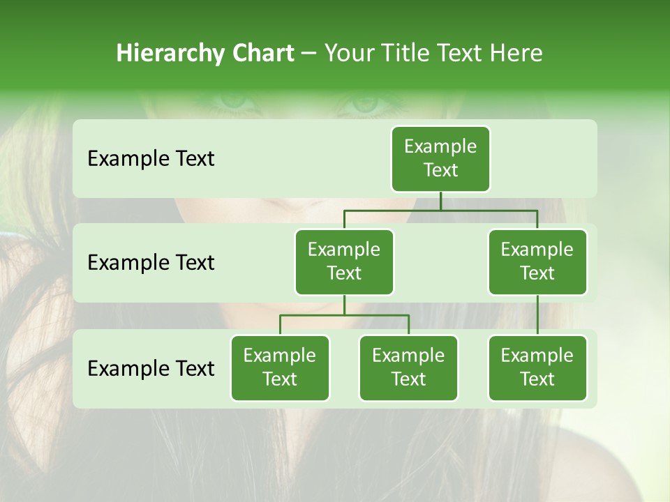 Eyes Woman Hair PowerPoint Template