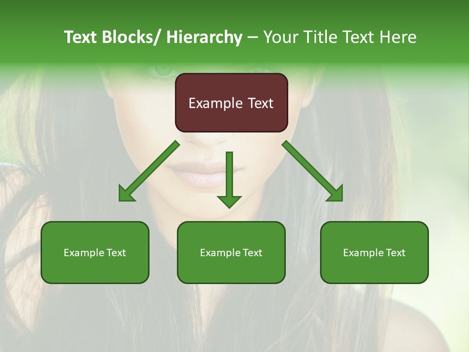 Eyes Woman Hair PowerPoint Template