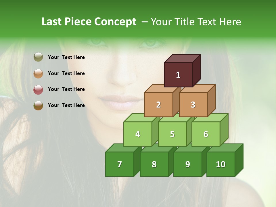 Eyes Woman Hair PowerPoint Template