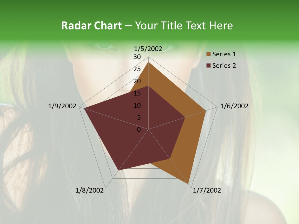 Eyes Woman Hair PowerPoint Template