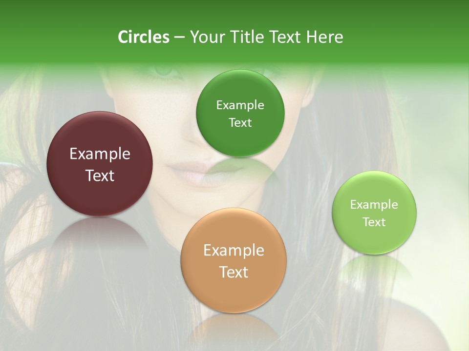 Eyes Woman Hair PowerPoint Template