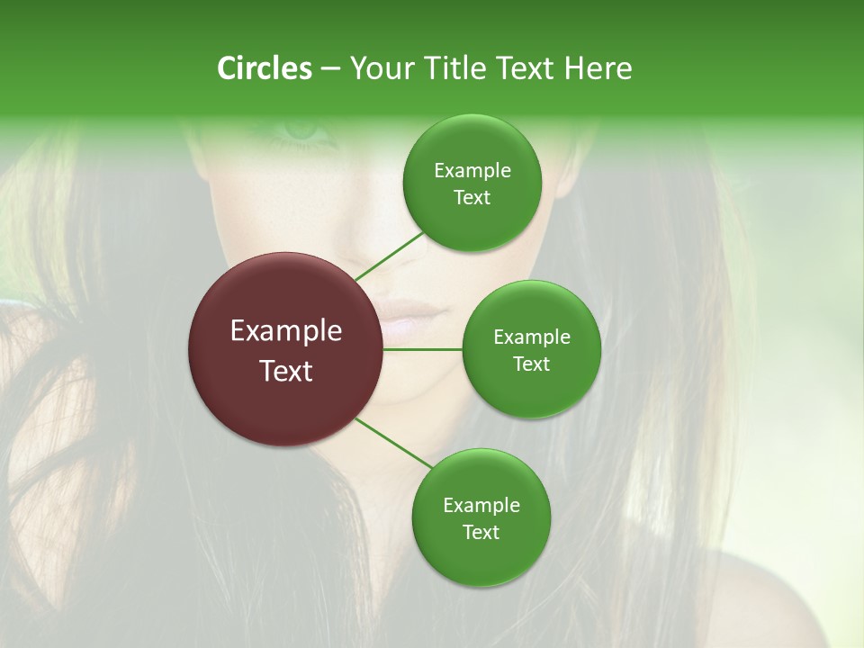 Eyes Woman Hair PowerPoint Template